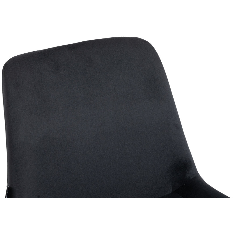 Ensemble de 4 chaises de salle à manger Victoria, velours, noir