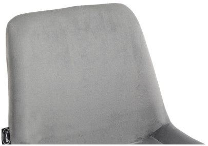 Ensemble de 4 chaises de salle à manger Victoria en velours gris