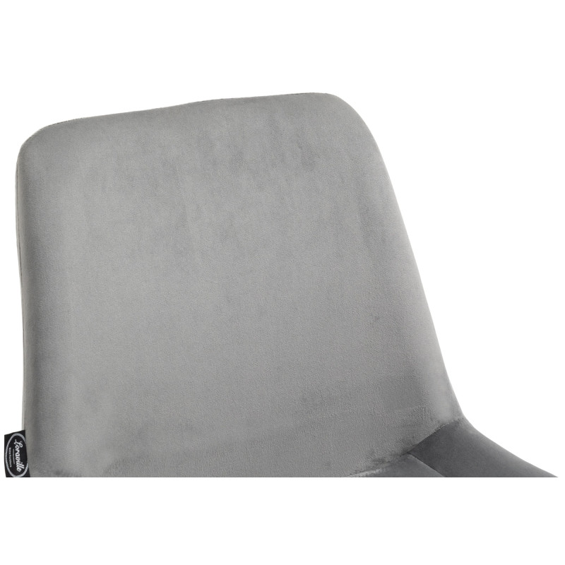 Ensemble de 4 chaises de salle à manger Victoria en velours gris