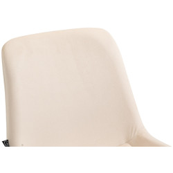 Ensemble de 2 chaises de salle à manger Victoria en velours crème