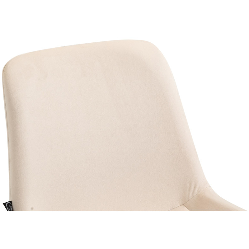 Ensemble de 2 chaises de salle à manger Victoria en velours crème
