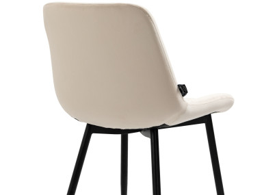 Ensemble de 2 chaises de salle à manger Victoria en velours crème