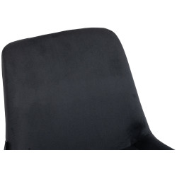 Ensemble de 2 chaises de salle à manger Victoria, velours, noir