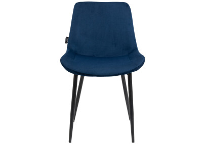 Ensemble de 2 chaises de salle à manger Victoria, velours, bleu