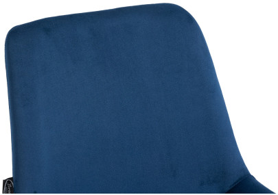 Ensemble de 2 chaises de salle à manger Victoria, velours, bleu