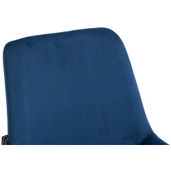 Ensemble de 2 chaises de salle à manger Victoria, velours, bleu