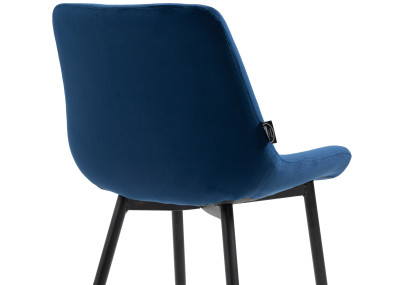 Ensemble de 2 chaises de salle à manger Victoria, velours, bleu