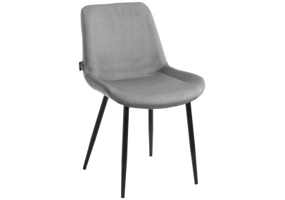 Ensemble de 2 chaises de salle à manger Victoria, velours gris