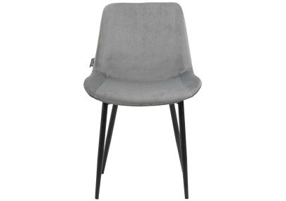 Ensemble de 2 chaises de salle à manger Victoria, velours gris