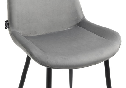 Ensemble de 2 chaises de salle à manger Victoria, velours gris