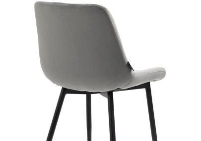 Ensemble de 2 chaises de salle à manger Victoria, velours gris