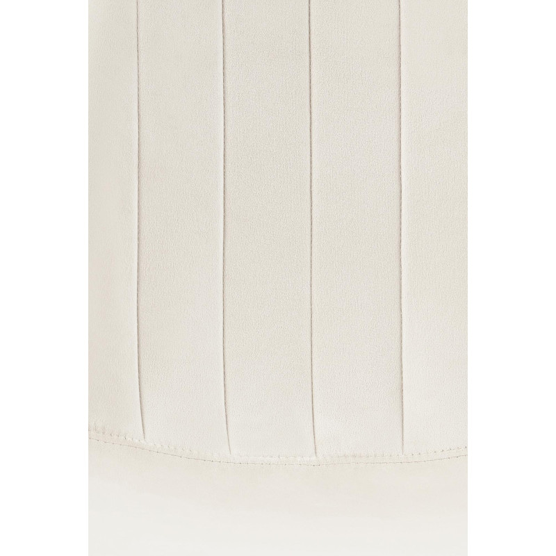 Chaise de salle à manger Baxter en velours blanc crème