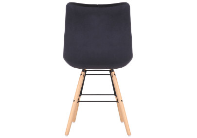 Ensemble de 2 chaises Leni en velours noir