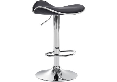 Taburete de bar Shanghai Negro,Metal cromado
