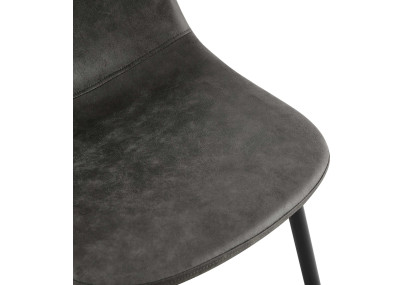 Ensemble de 4 chaises de salle à manger Napier, similicuir, noires