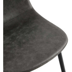 Ensemble de 4 chaises de salle à manger Napier, similicuir, noires