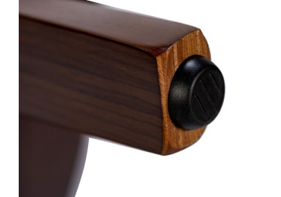 Chaise de salle à manger Foley, similicuir, noyer/noir