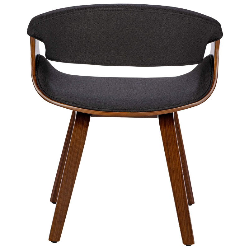 Chaise de salle à manger Foley, tissu noyer/noir