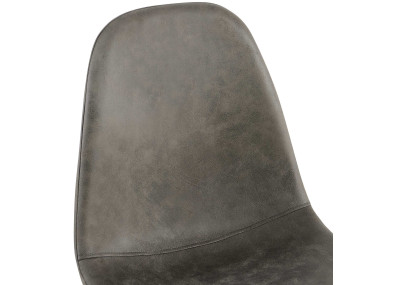 Ensemble de 4 chaises de salle à manger Napier, similicuir, gris foncé