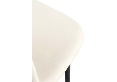 Ensemble de 4 chaises de salle à manger Napier en velours crème