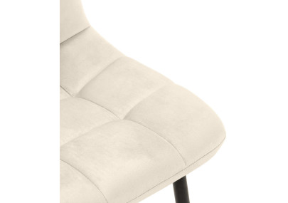 Ensemble de 4 chaises de salle à manger couleur crème Antibes