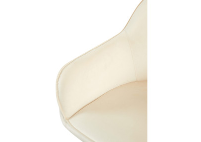 Chaise de salle à manger Boise en velours crème