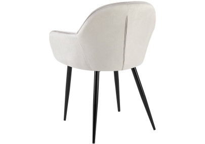 Chaise de salle à manger Boise en velours gris