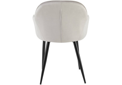 Chaise de salle à manger Boise en velours gris