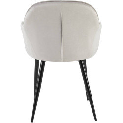 Chaise de salle à manger Boise en velours gris