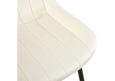 Fauteuil Rahden, velours, crème
