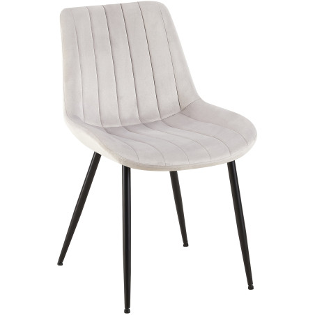 Fauteuil Rahden en velours gris clair