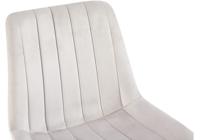 Fauteuil Rahden en velours gris clair