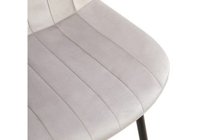 Fauteuil Rahden en velours gris clair
