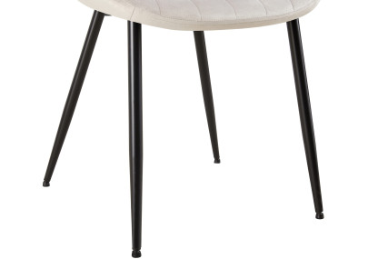 Fauteuil Rahden en velours gris clair