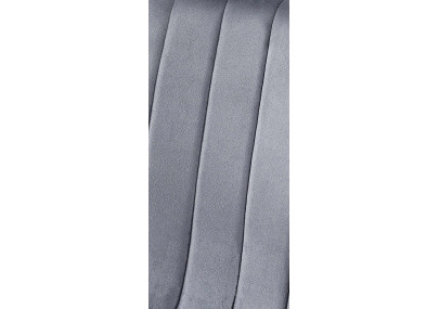 Ensemble de 4 chaises Dijon en velours gris foncé