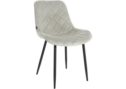 Ensemble de 4 chaises Springs en velours crème