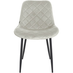 Ensemble de 4 chaises Springs en velours crème