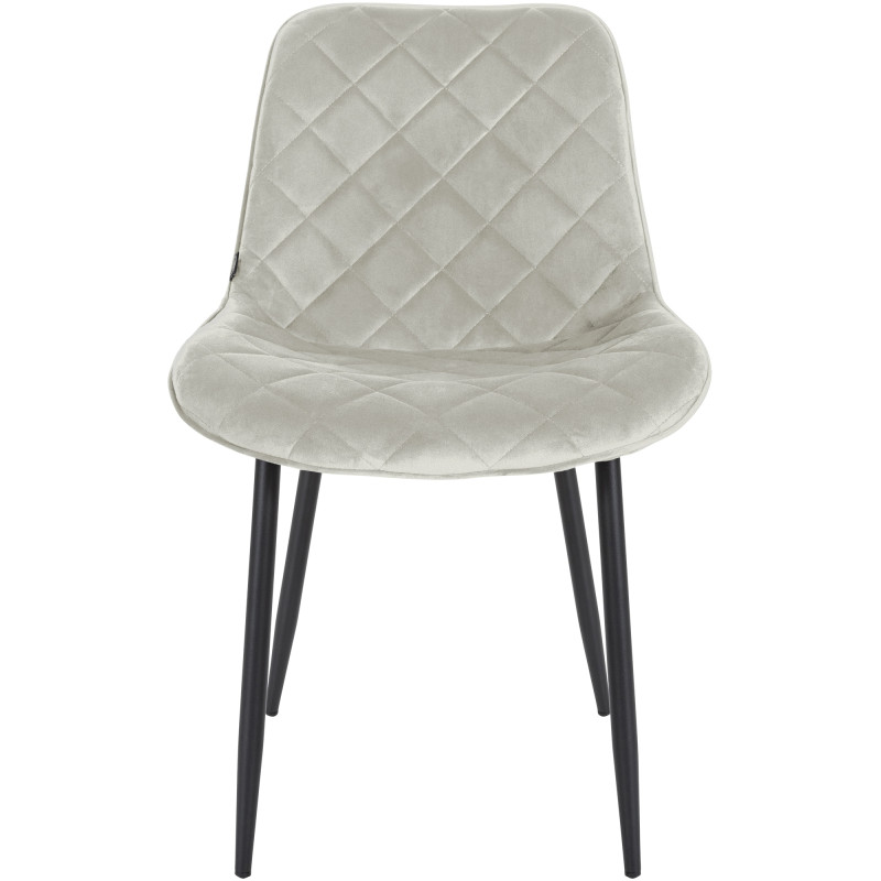 Ensemble de 4 chaises Springs en velours crème