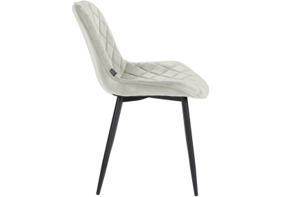 Ensemble de 4 chaises Springs en velours crème