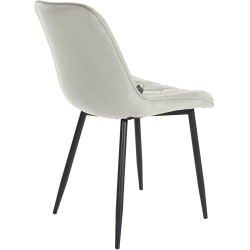 Ensemble de 4 chaises Springs en velours crème