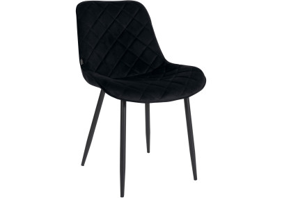 Ensemble de 4 fauteuils Springs en velours noir