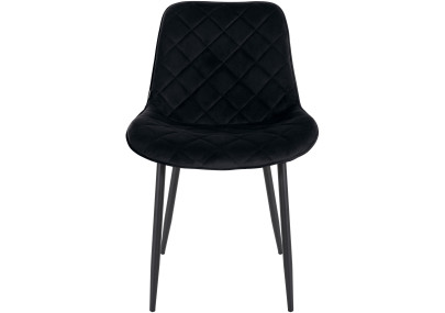 Ensemble de 4 fauteuils Springs en velours noir