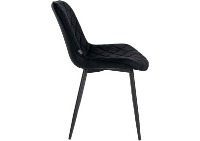 Ensemble de 4 fauteuils Springs en velours noir