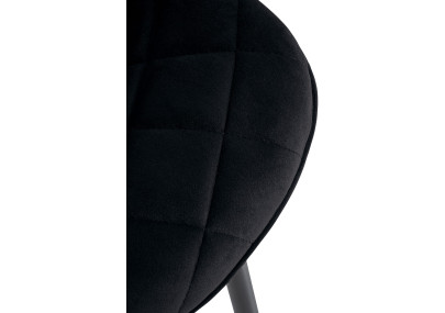 Ensemble de 4 fauteuils Springs en velours noir