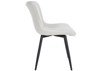 Ensemble de 2 chaises Largo, similicuir, blanches