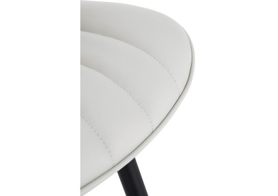 Ensemble de 2 chaises Largo, similicuir, blanches