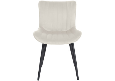 Ensemble de 2 chaises Largo en velours crème