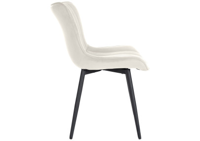 Ensemble de 2 chaises Largo en velours crème