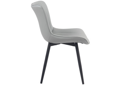 Ensemble de 2 chaises Brady, similicuir, grises