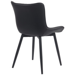 Ensemble de 2 chaises Brady, similicuir, noires